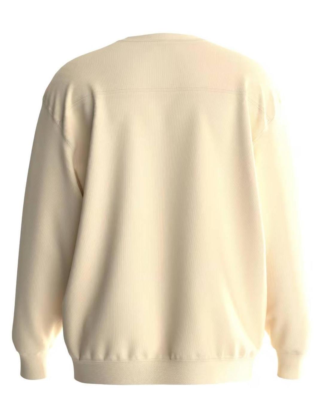 Sudadera Guess Patch amarillo sin capucha para hombre