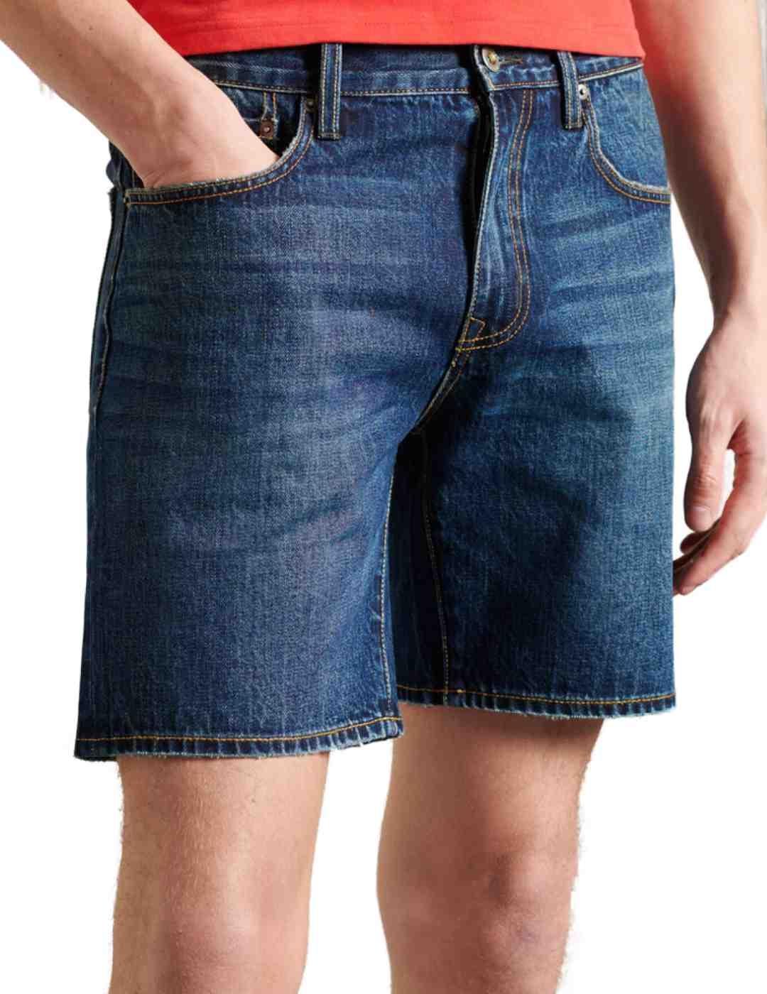 Pantalón vaquero corto Superdry Slim fit hombre-y