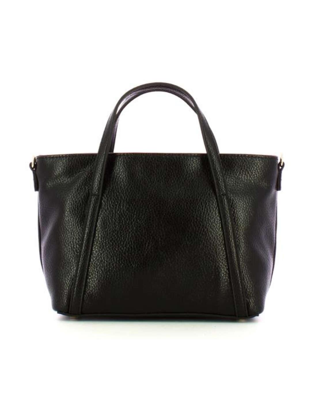 Bolso bandolera Guess Levia Satchel mini negro para mujer