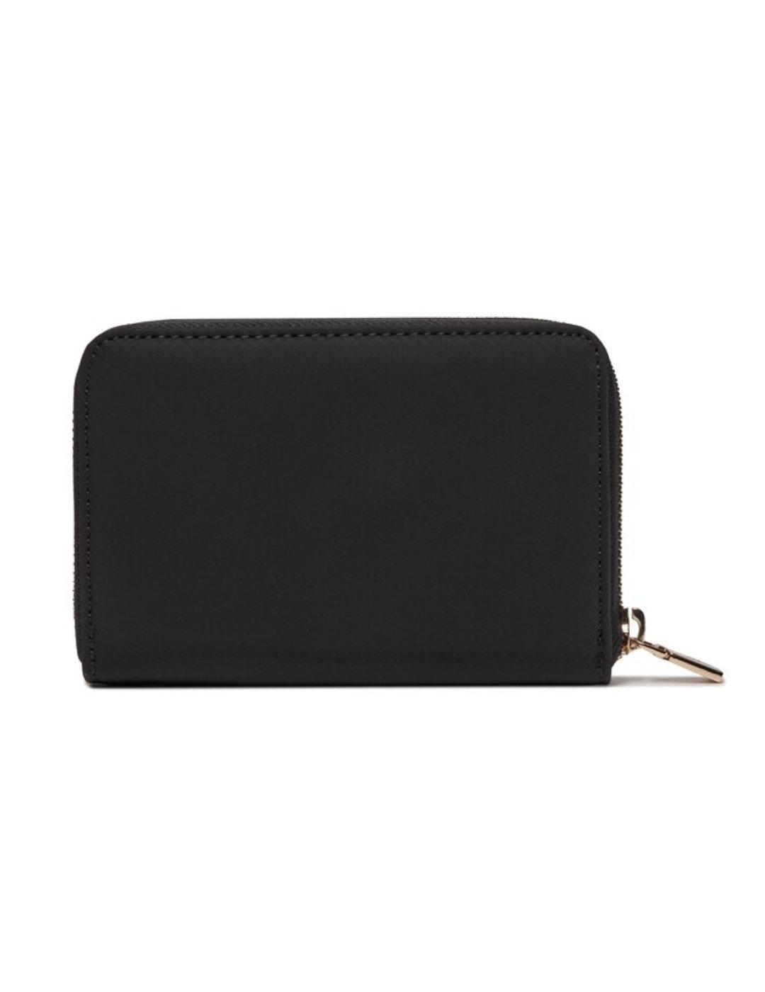 Cartera Guess Eco Gemma negro cierre de cremallera de mujer