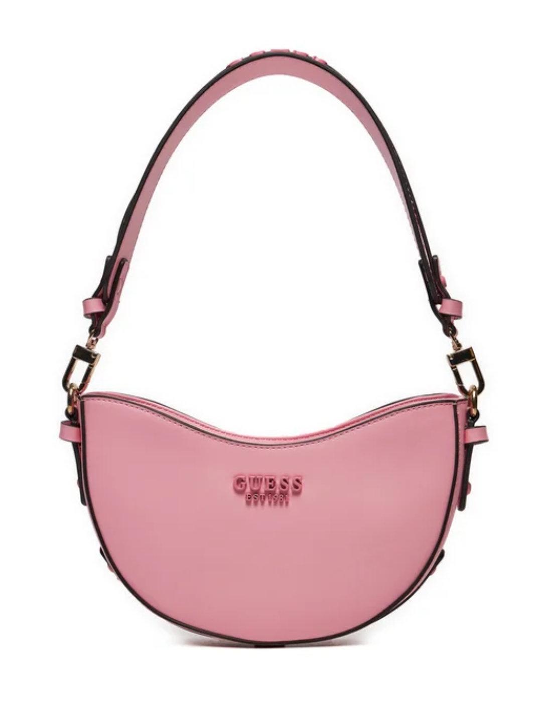 Bolso de hombro Guess Sarita Shoulder rosa pastel para mujer