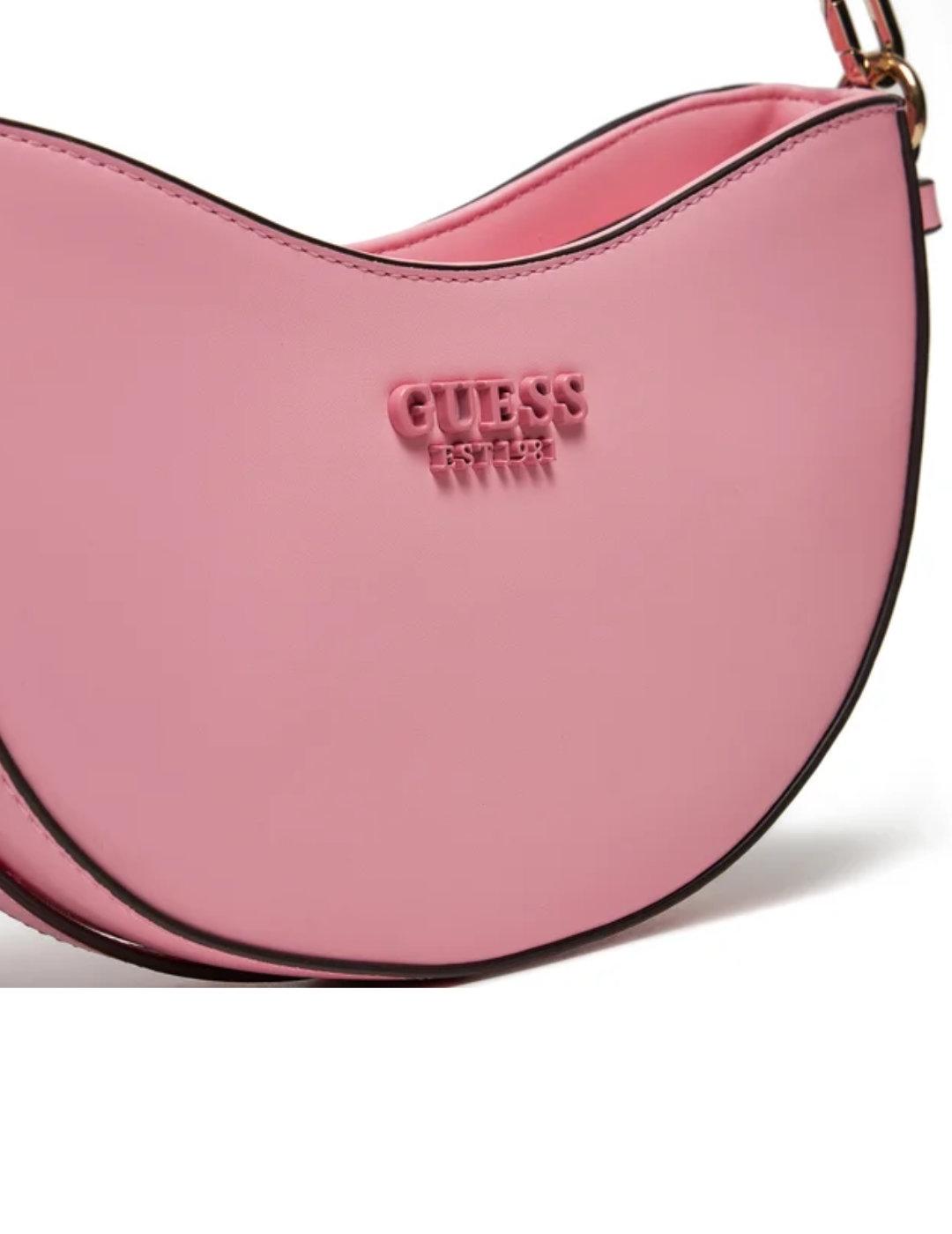 Bolso de hombro Guess Sarita Shoulder rosa pastel para mujer