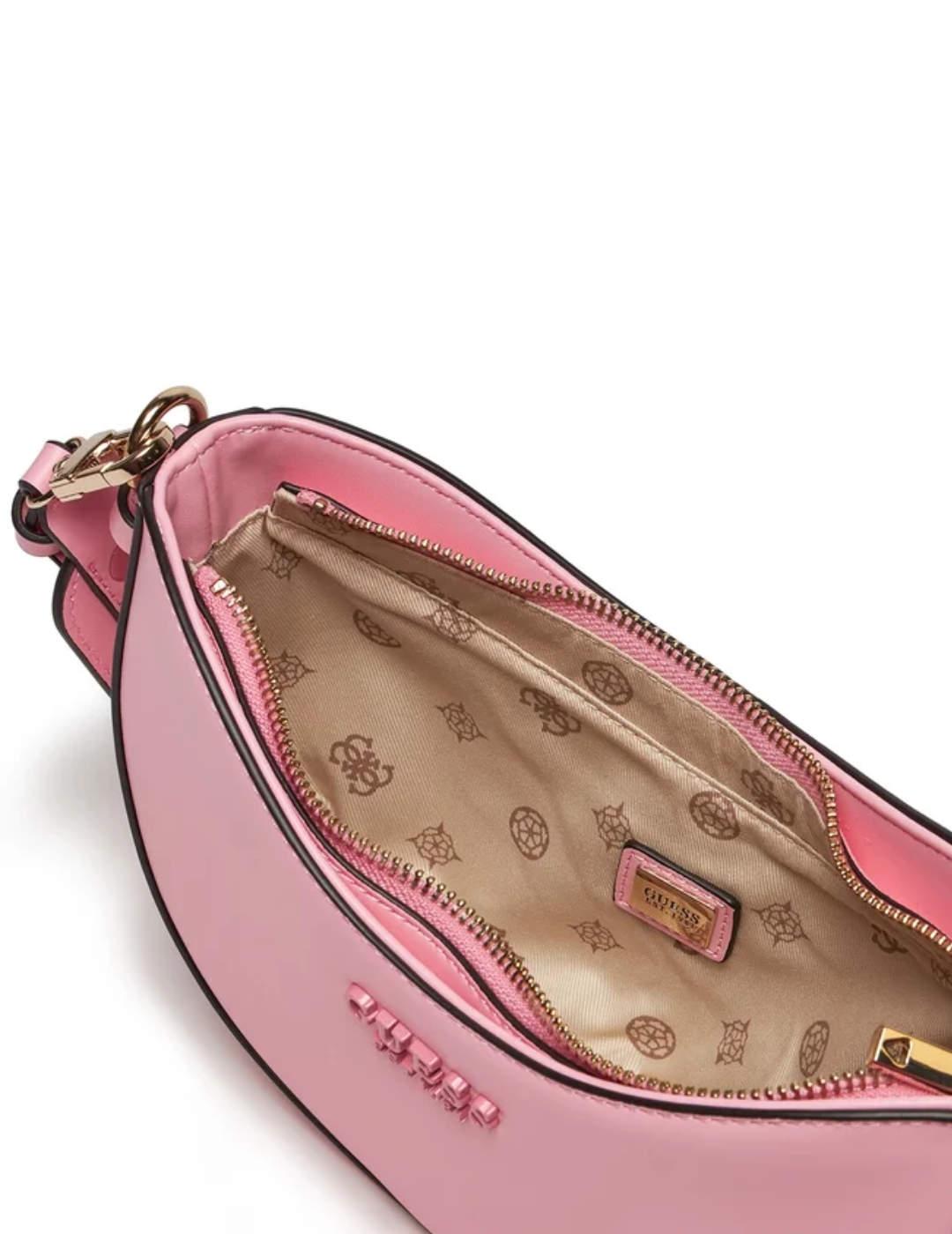 Bolso de hombro Guess Sarita Shoulder rosa pastel para mujer