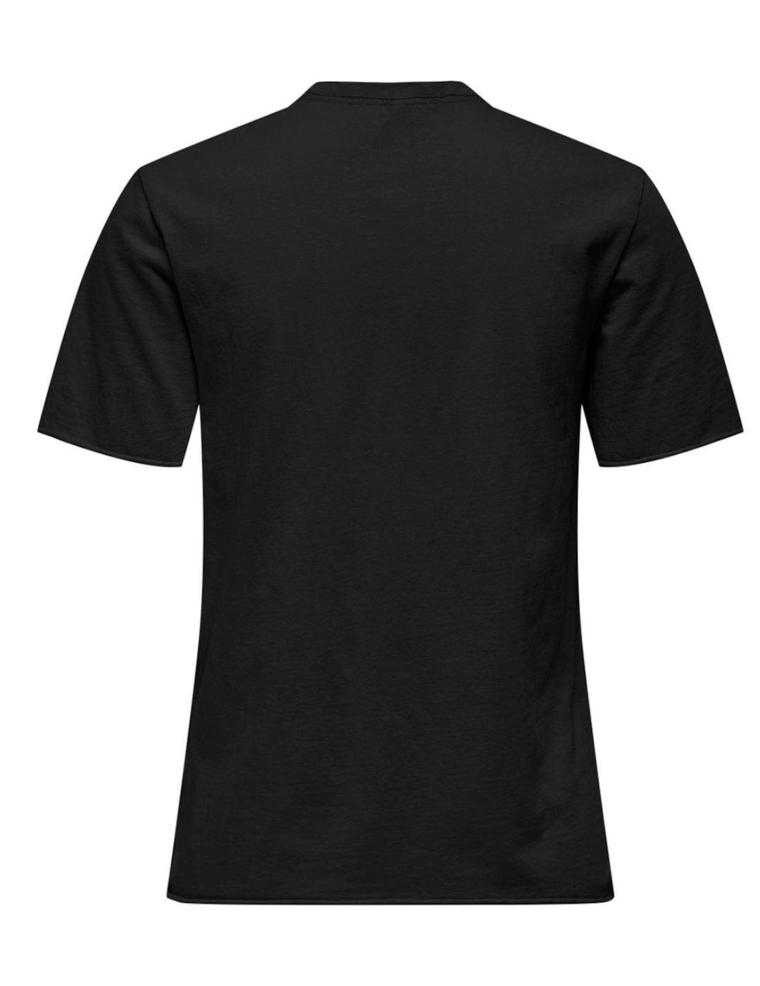 Camiseta Only Lucy Fly dune negro manga corta para mujer