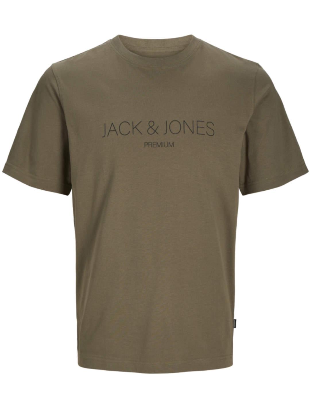Camiseta Jack&Jones Alared verde manga corta para hombre