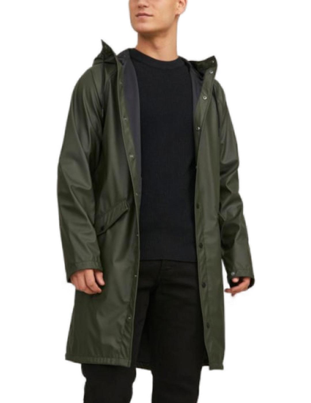 Chubasquero Jack&Jones Urban verde oscuro para hombre