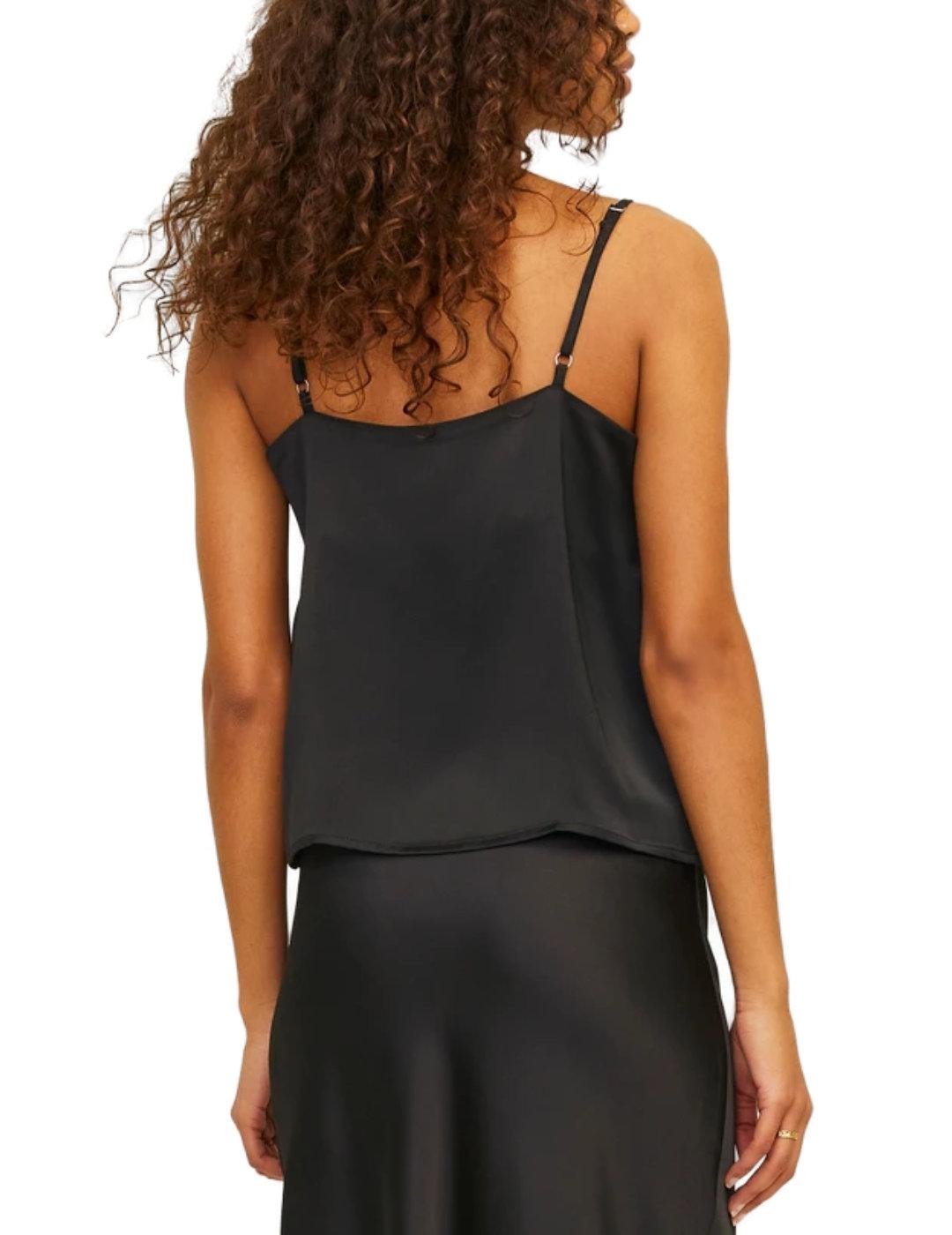 Top básico JJXX Malia negro de tirantes finos para mujer