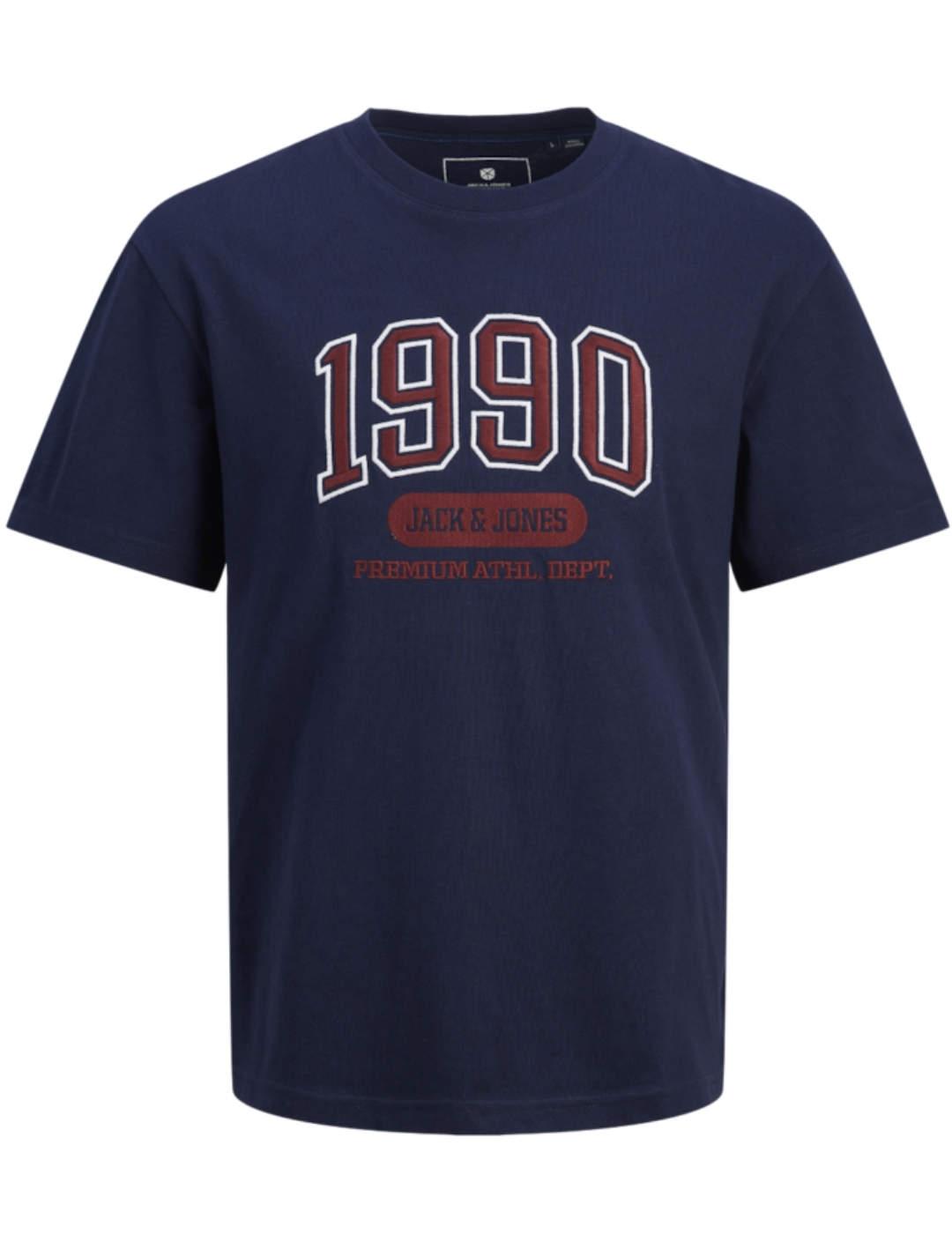 Camiseta Jack&Jones Douglass azul marino bordado para hombre