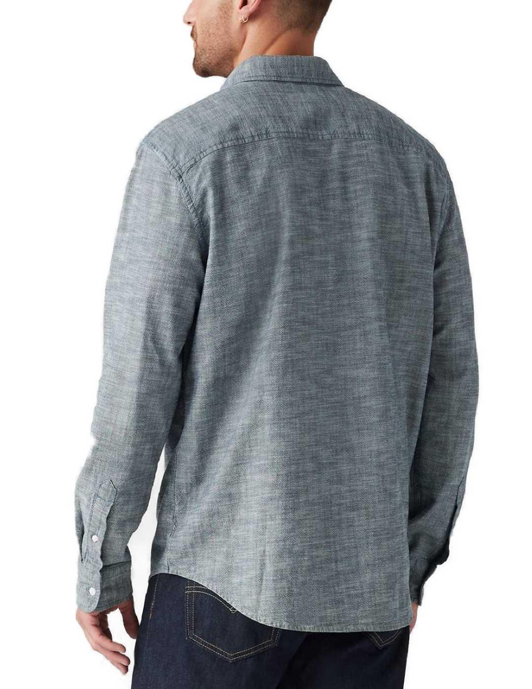 Camisa Levi´s azul jaspeada regular fit para hombre