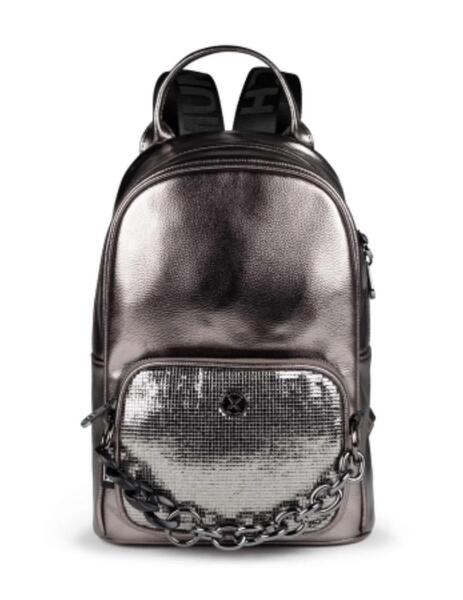 Mochila mujer plateada 2025