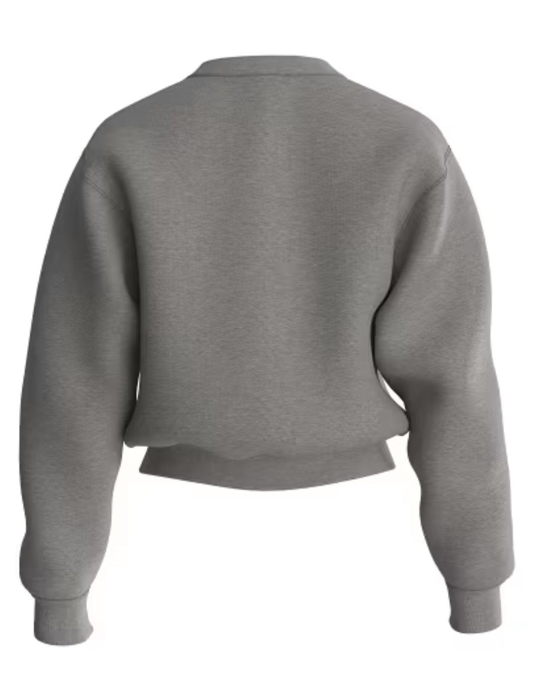 Sudadera Guess Icon gris sin capucha logotipo para mujer