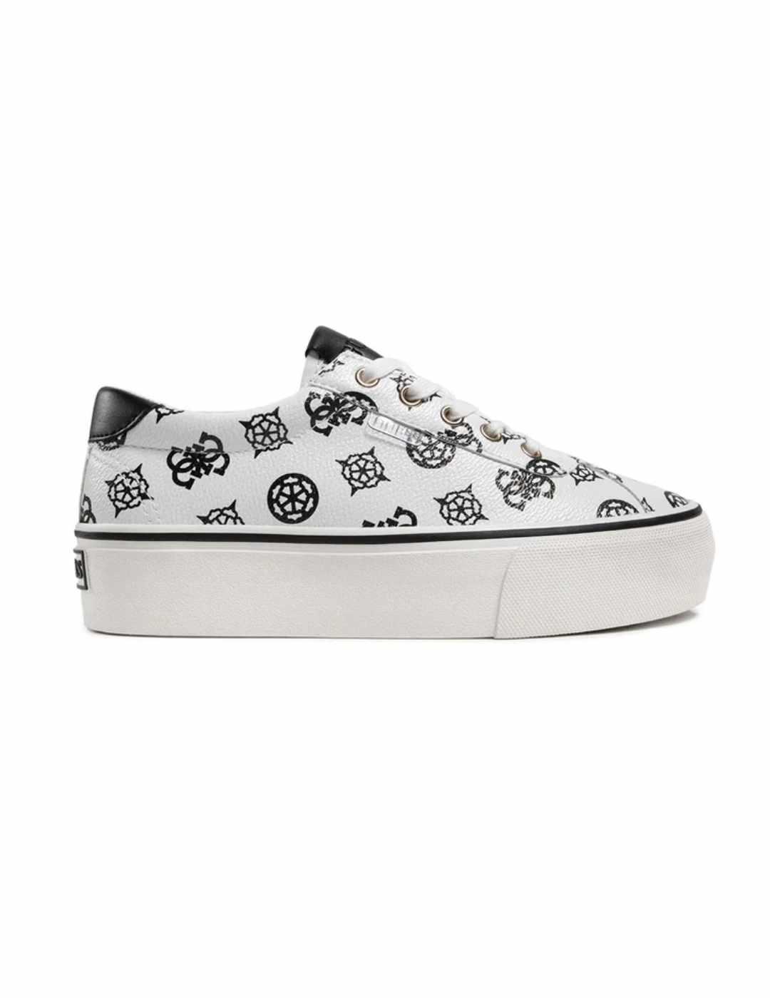 Zapatillas Guess Sanam blanco logotipo plataforma para mujer