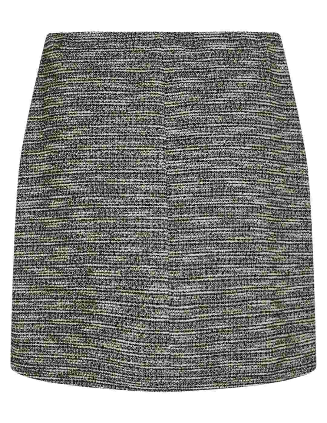Falda mini Vila Amera negra y beige para mujer