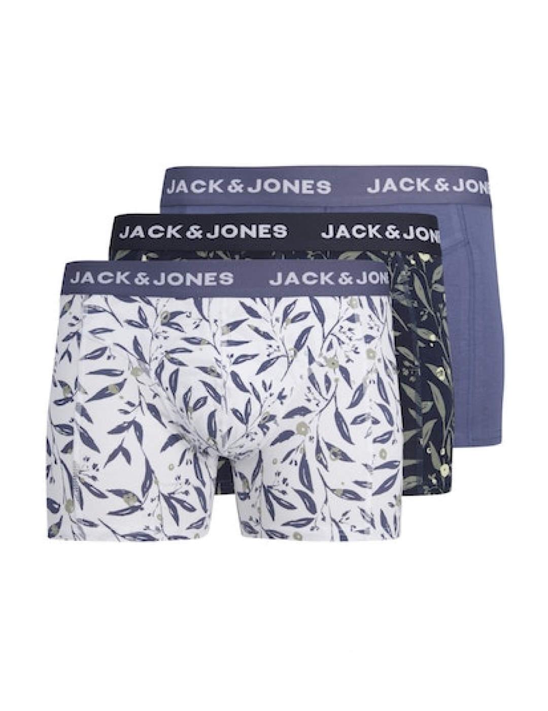 Íntimo Jack&Jones pack3 estampado azul estampado de hombre