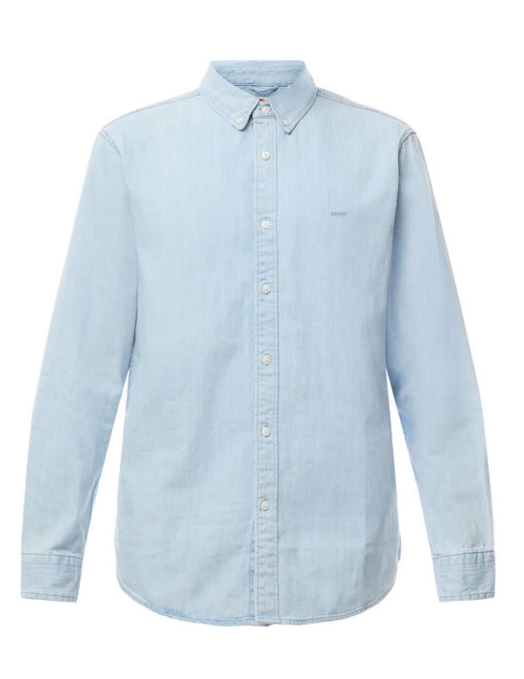 Camisa Levi´s vaquera azul claro de algodón para hombre