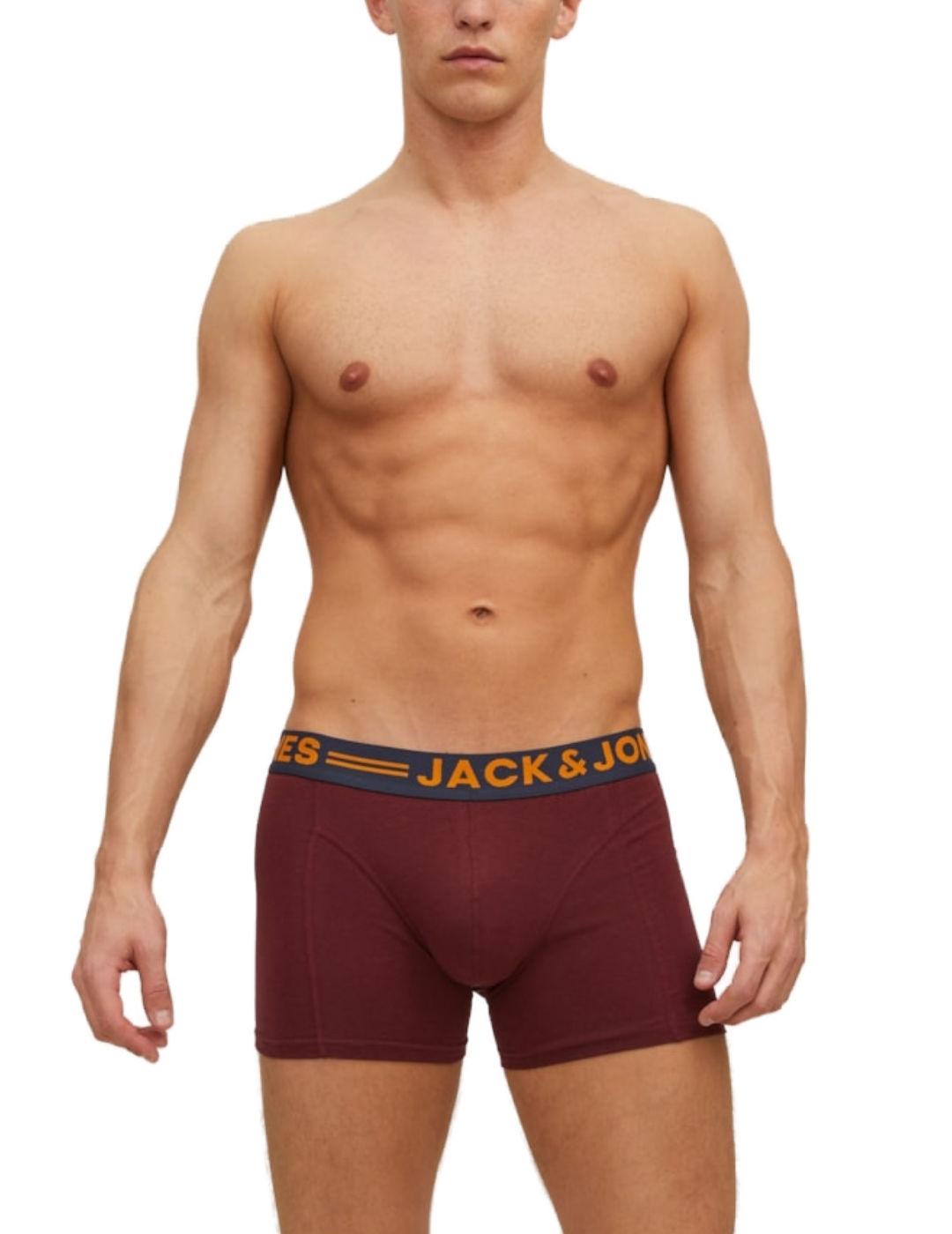 Intimo Jack/df01Jones Clichfield Pack 3 multicolor liso hombre