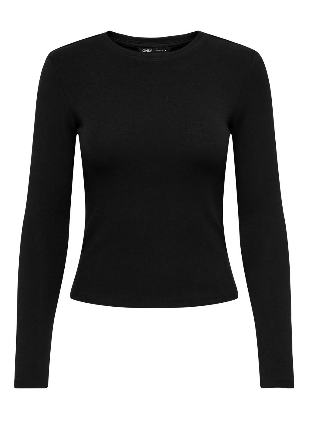 Camiseta Only Riley negro para mujer-&