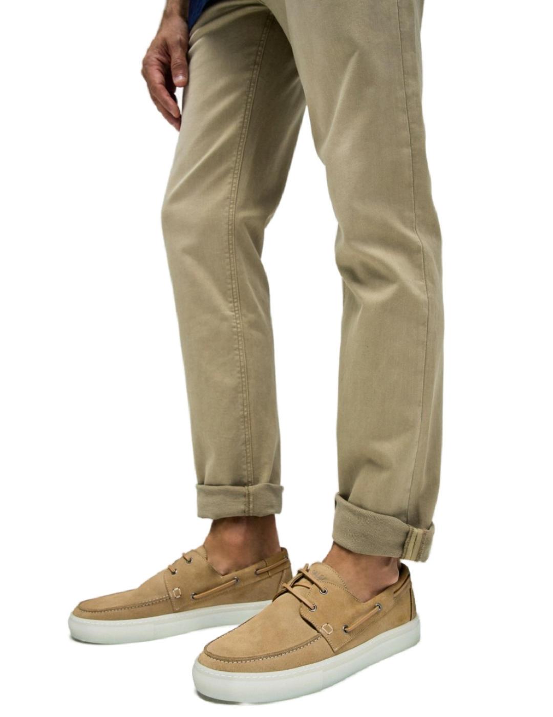 Zapatos Salsa de piel con cordones camel para hombre