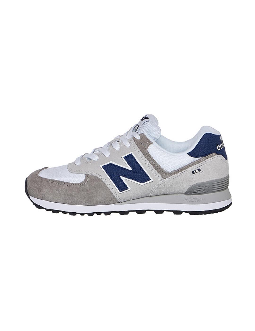 Zapatillas deportivas New Balance 574 gris y marino hombre