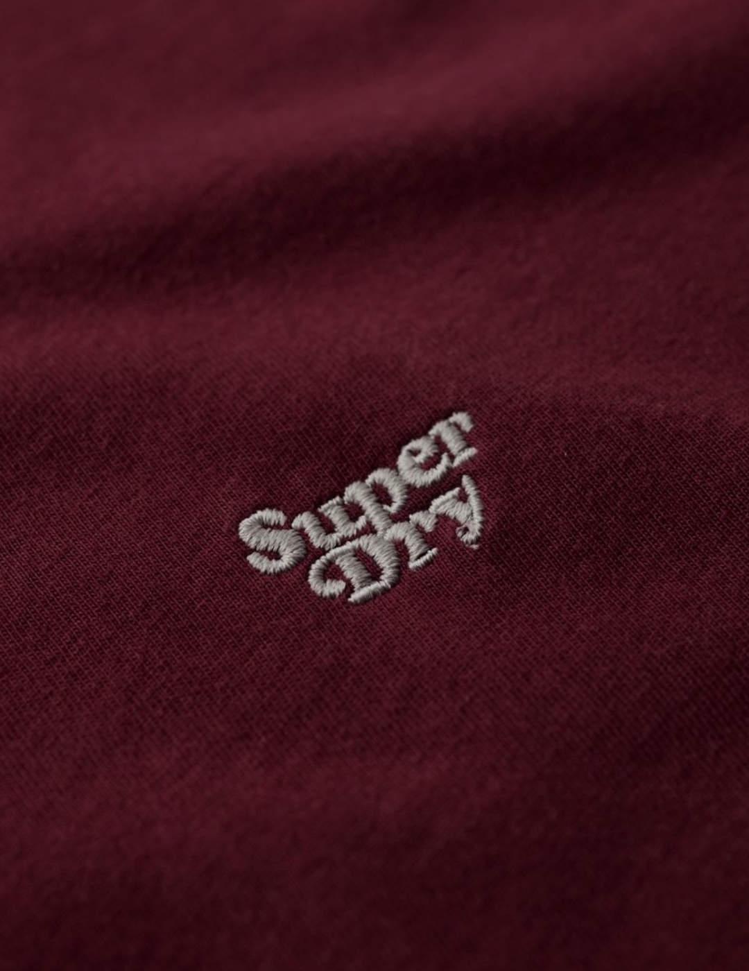 Camiseta Superdry Essential burdeos manga corta para mujer