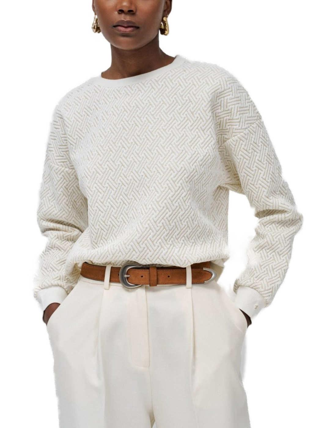 Sudadera Salsa blanca con detalles de mujer-Sf