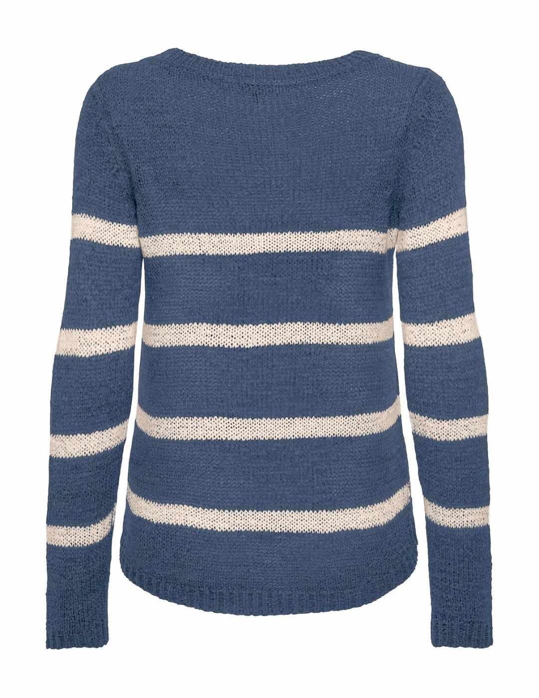 Jersey de Only Geena color azul indigo rayas para mujer
