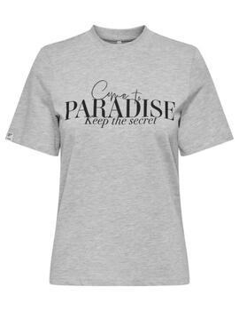 Camiseta Only Bella gris de mujer-Sf