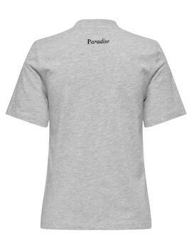 Camiseta Only Bella gris de mujer-Sf