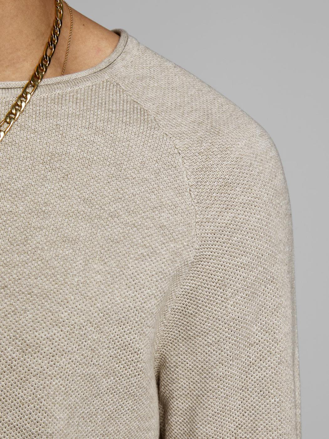 JJEHILL KNIT CREW OATMEAL-W