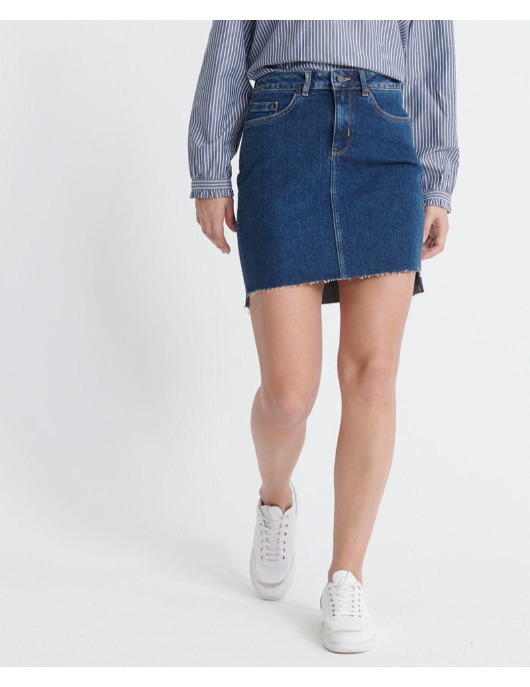 DENIM MINI SKIRT-W