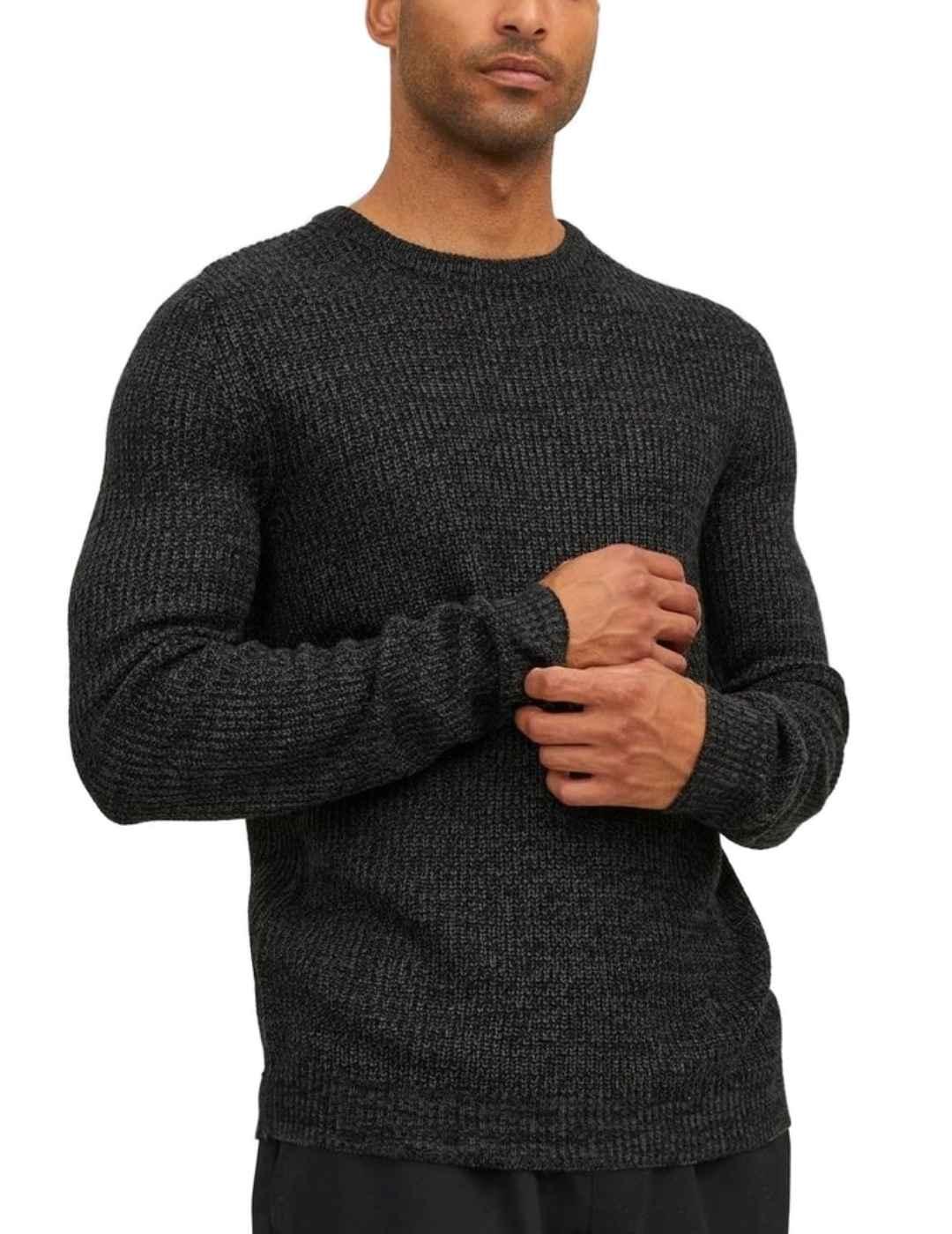 Jersey Jack&Jones Twist cuello redondo negro de hombre
