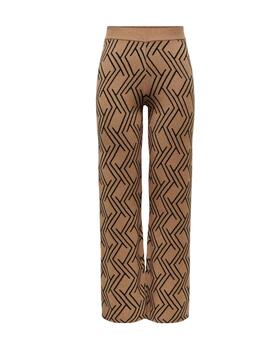 Pantalón Only Lanny camel estampado de punto para mujer