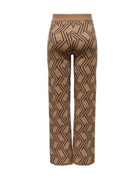 Pantalón Only Lanny camel estampado de punto para mujer