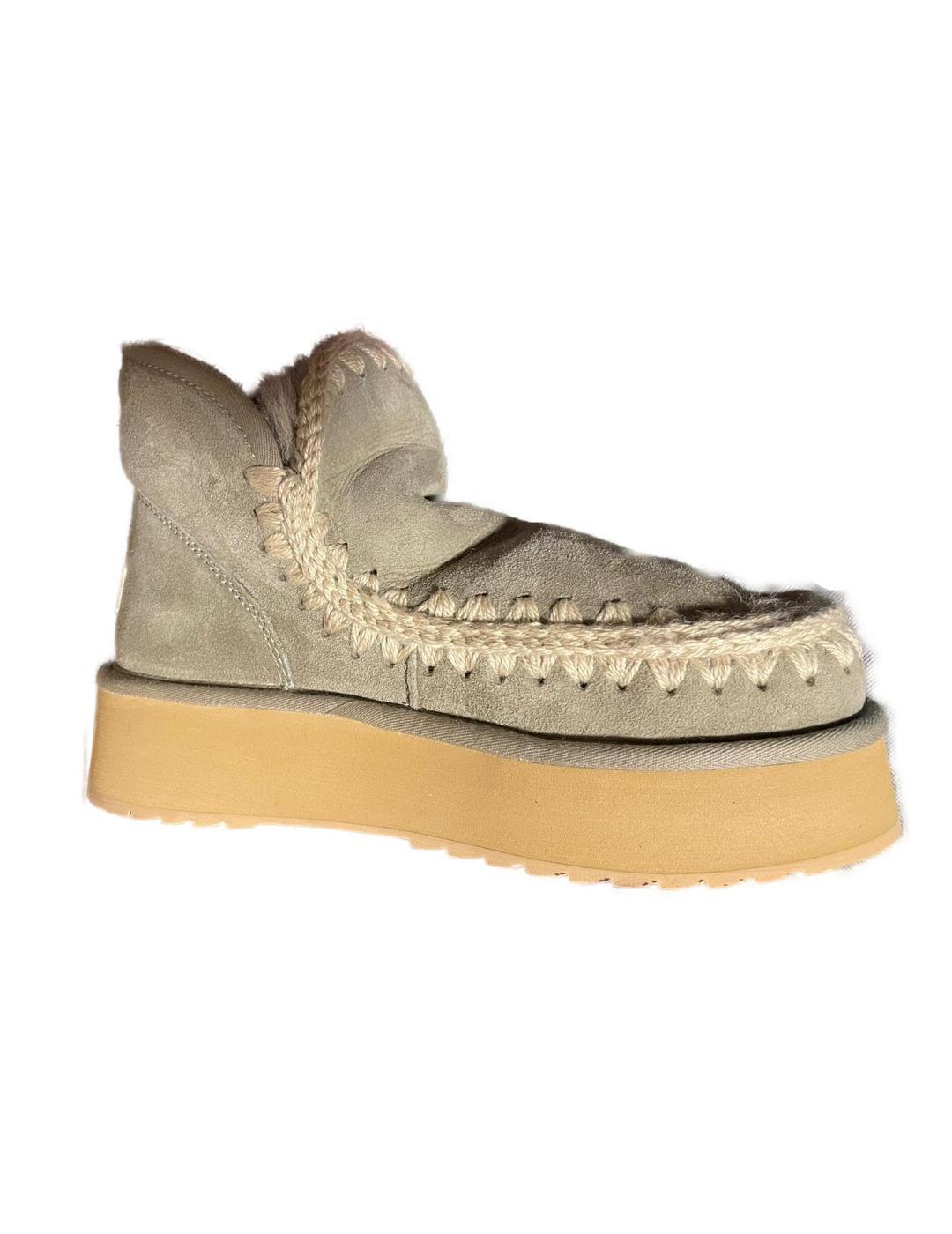 Botines Mou mini eskimo plataforma verde agua para mujer
