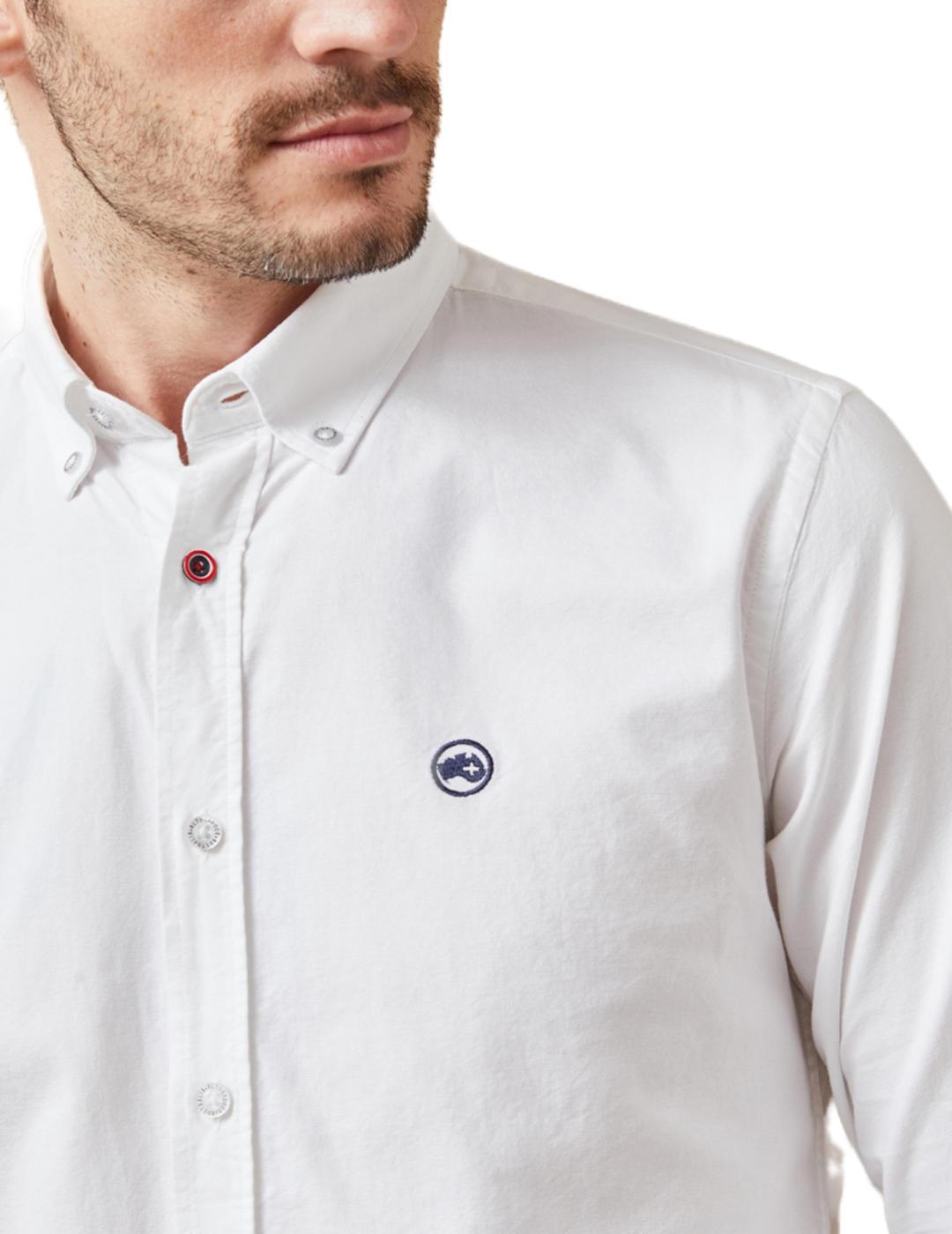 Camisa Altonadock blanca regular para hombre