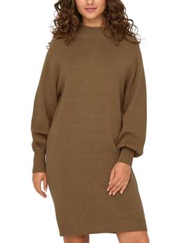 Vestido Only Frida tostado de punto regular para mujer