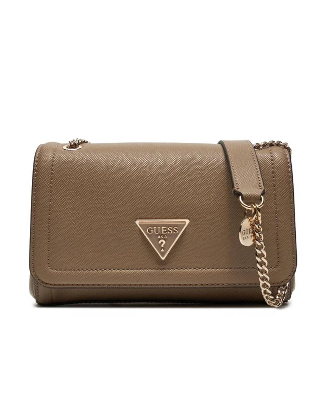 Bolso bandolera Guess Noelle marrón convertible para mujer