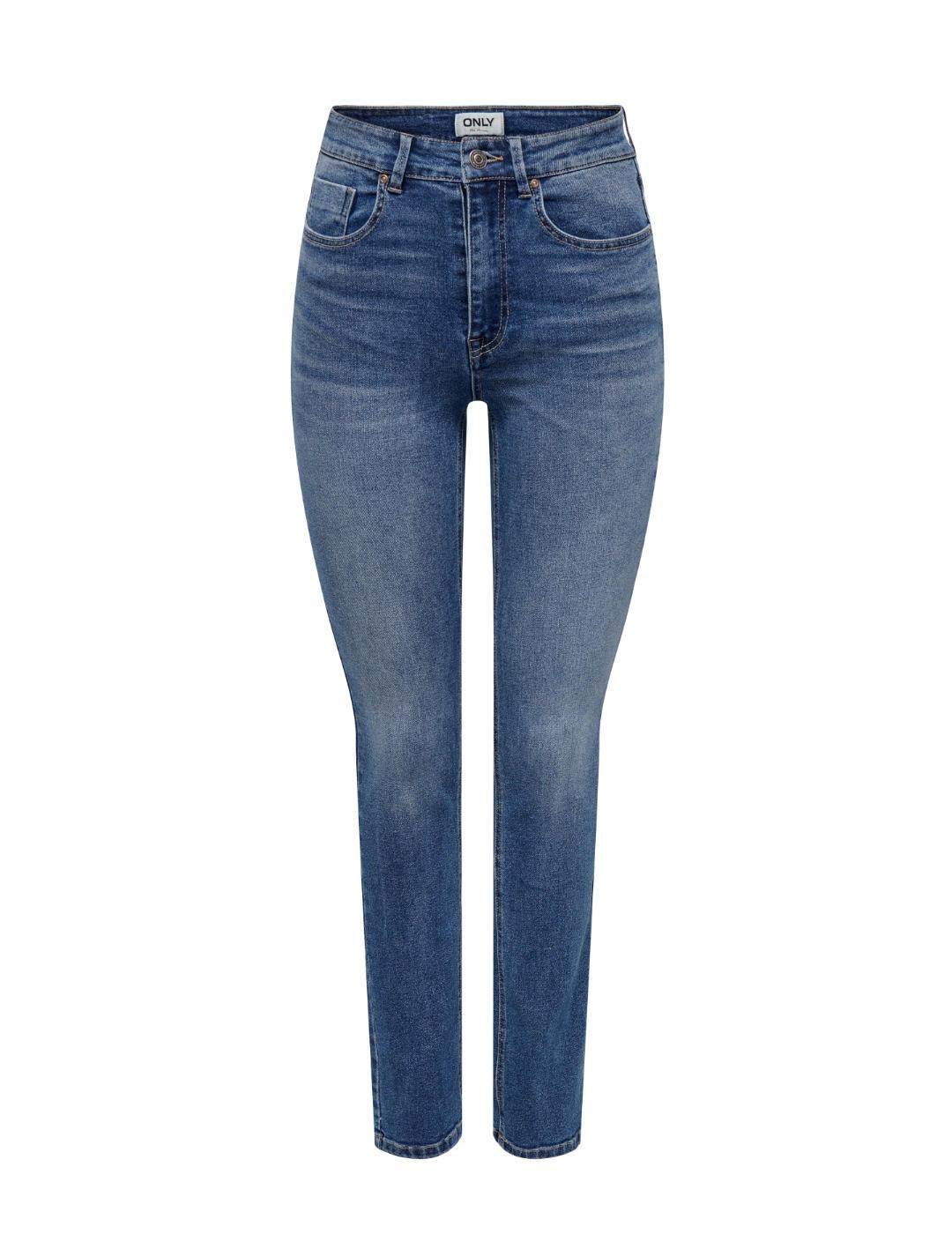 Pantalón vaquero Only Willow slim azul tiro medio para mujer