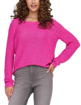 Jersey Only Geena rosa fucsia de punto troquelado para mujer