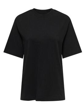 Camiseta básica Only Manhattan negro oversize para mujer