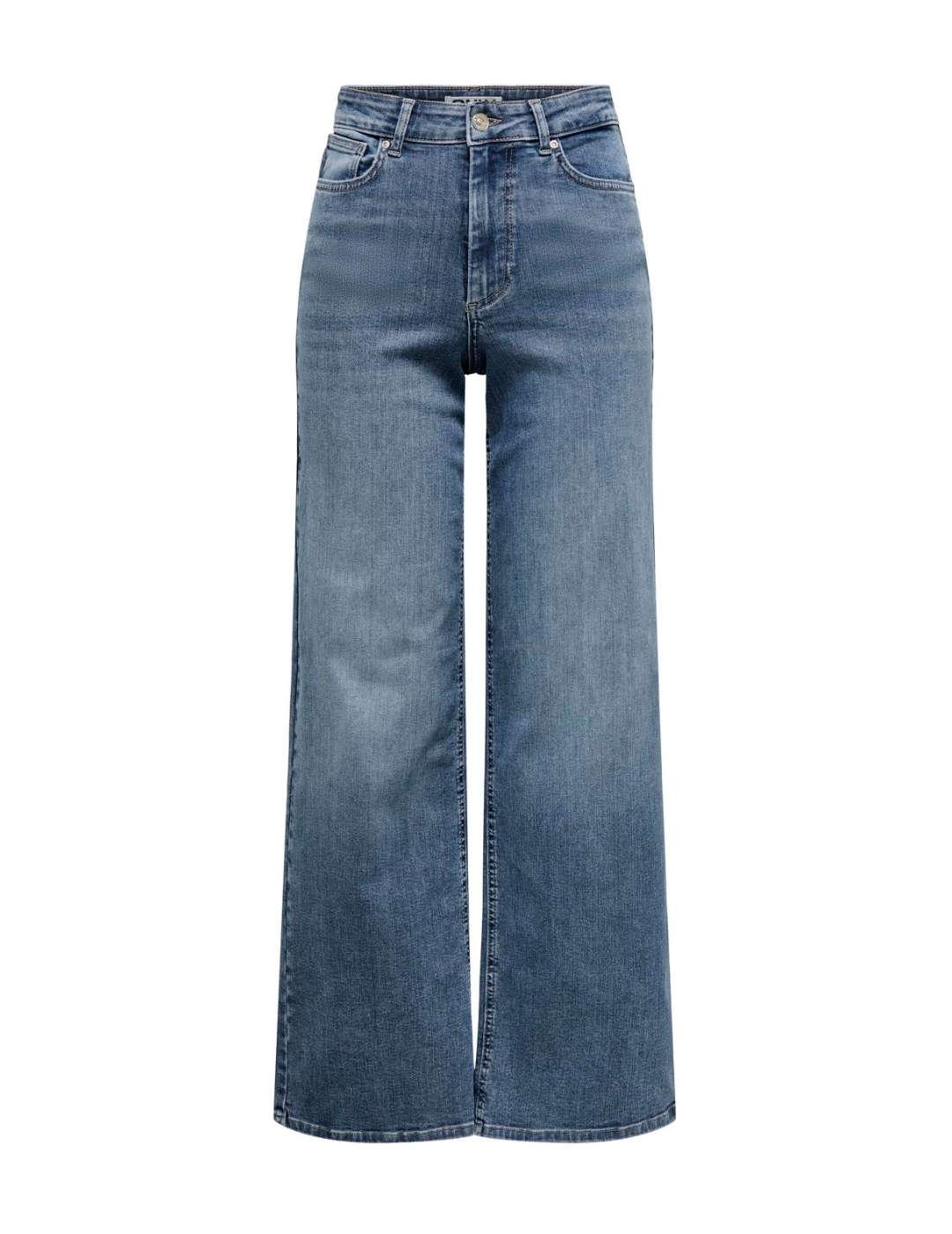 Pantalón vaquero Only Madison Blue Grey wide leg para mujer
