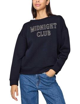 Sudadera Vila Maldea azul marino sin capucha para mujer