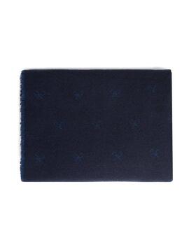 Bufanda Silbon raquetas marino rectangular punto para hombre