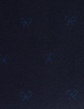 Bufanda Silbon raquetas marino rectangular punto para hombre