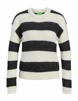 Jersey JJXX Penelope raya negra de punto para mujer