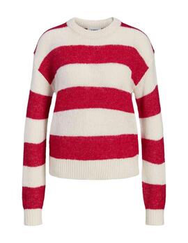 Jersey JJXX Penelope raya roja de punto para mujer