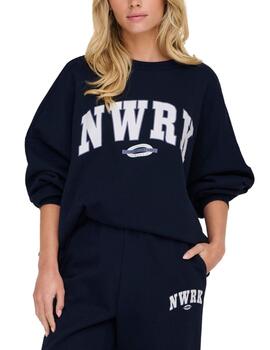 Sudadera Only Deborah azul marino sin capucha para mujer