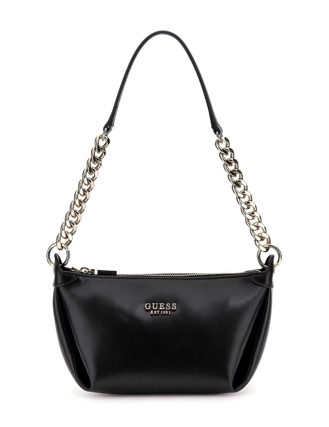 Bolso Guess Eco Evaine shoulder negro de hombro para mujer