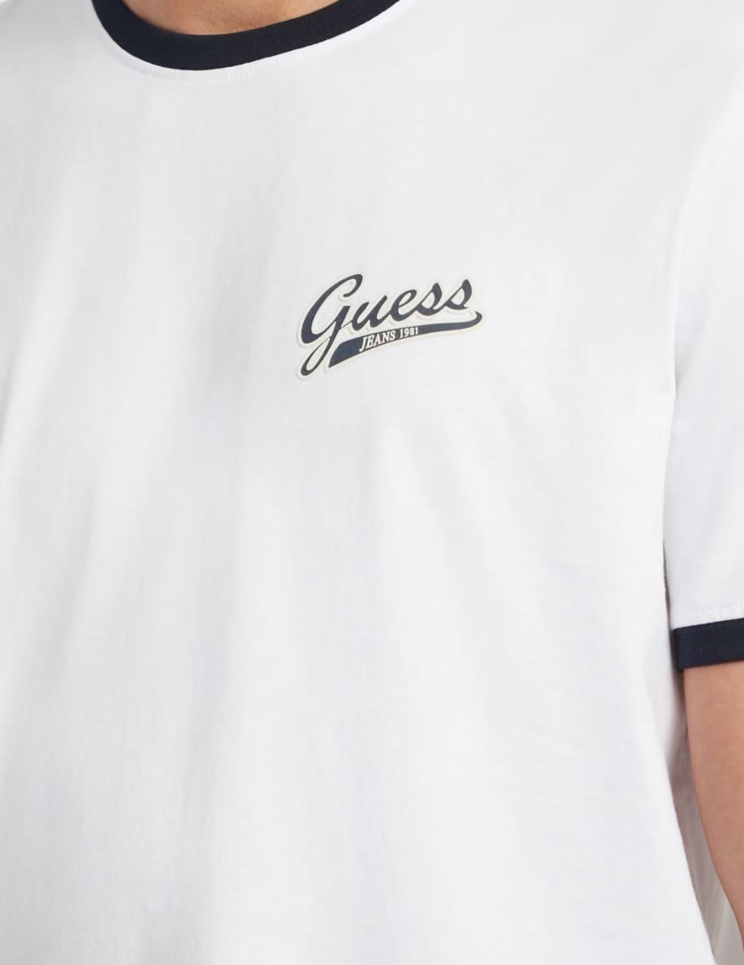 Camiseta Guess Jeans blanco manga corta para hombre