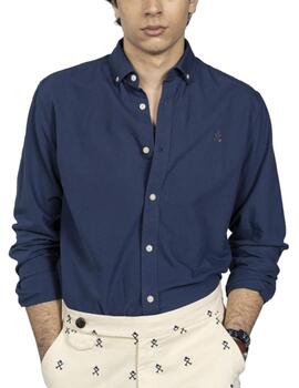 Camisa Harper Colours azul marino manga larga para hombre